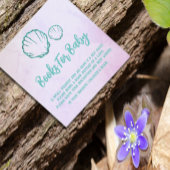 Seashell Baby shower Boeken voor Baby Informatiekaartje