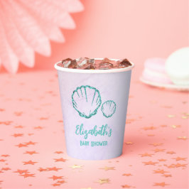 Seashell-Baby shower Papieren Bekers