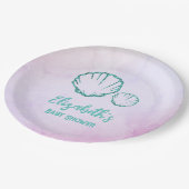 Seashell-Baby shower Papieren Bordje (Gekanteld)