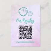 Seashell Baby shower Registry Informatiekaartje (Voorkant)