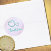 Seashell-Baby shower Ronde Sticker