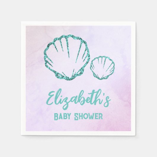 Seashell-Baby shower Servet (Voorkant)