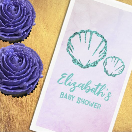 Seashell Baby shower servetten
