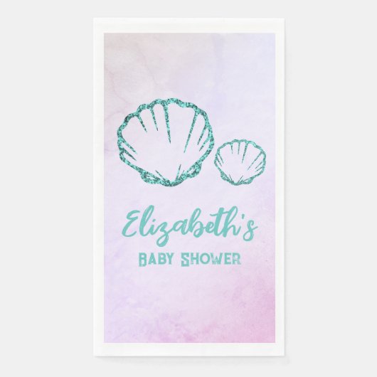 Seashell Baby shower servetten (Voorkant)