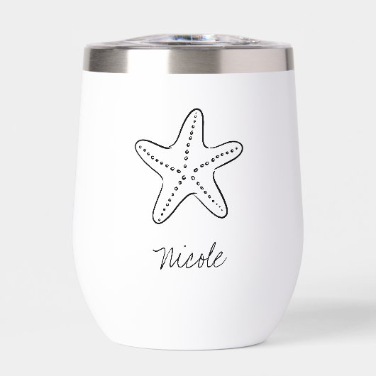 Seashell Bachelorette Party Thermal Wine Tumbler (Voorkant)
