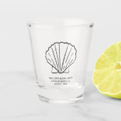 Seashell Beach Bachelorette Favoriet Geschoten Gla Shot Glas (Voorkant)