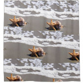 Seashell Beach Bathroom Showgordijn Douchegordijn (Voorkant)