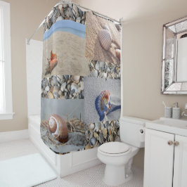 Seashell Beach Bathroom Showgordijn Douchegordijn