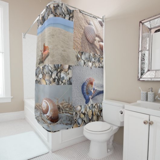 Seashell Beach Bathroom Showgordijn Douchegordijn (In situ)