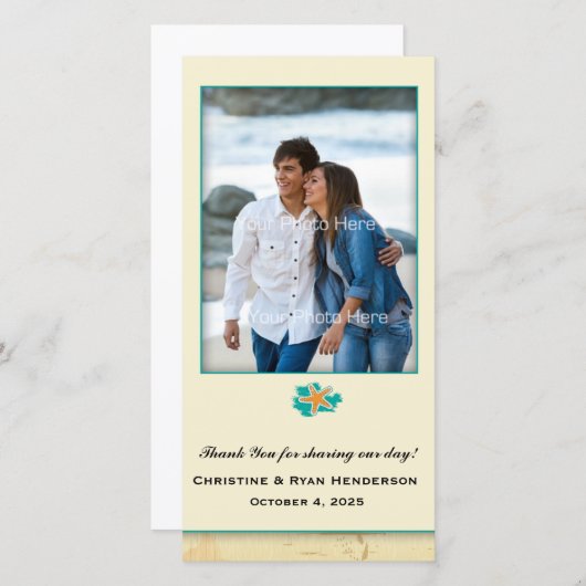 Seashell Beach Bedankkaart (Voorkant / Achterkant)