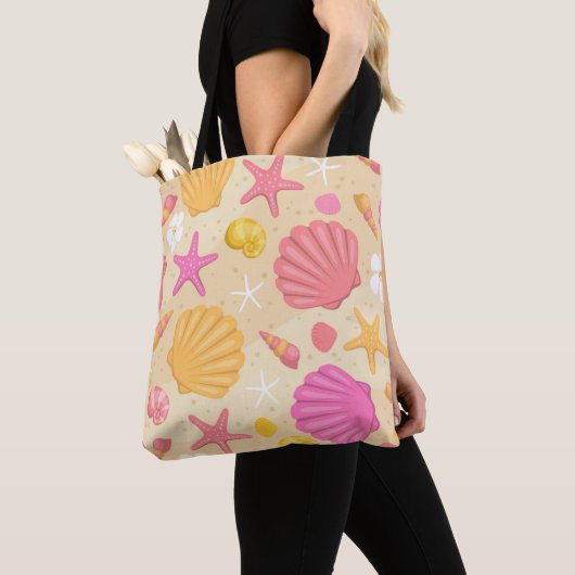 Seashell Beach Canvas tas (Dichtbij)