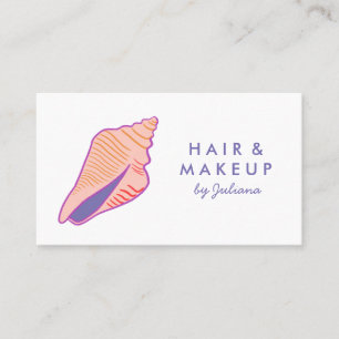Seashell Beach Chic Elegant Paars Pink Visitekaartje