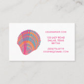 Seashell Beach Chic Elegant Roze & BLue Visitekaartje (Achterkant)