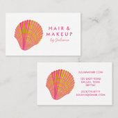 Seashell Beach Chic Elegant Roze Visitekaartje (Voorkant / Achterkant)
