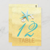 Seashell Beach Destination Trouwtafel Kaart (Voorkant / Achterkant)