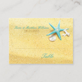 Seashell Beach Destination Wedding Place Cards Plaatskaartje