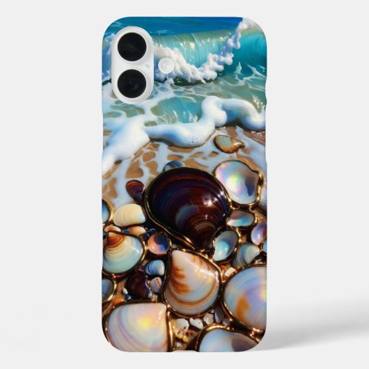 Seashell Beach iPhone Case Coastal Summer Design (Achterkant)