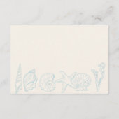 Seashell Beach Luier Raffle Baby shower Informatiekaartje (Achterkant)
