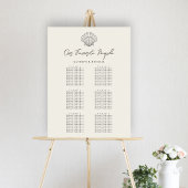 Seashell Beach Ocean Wedding 6 Tafelzitgrafiek Poster