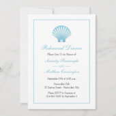 Seashell Beach repetitie diner bruiloft uitnodigin Kaart (Voorkant)