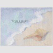 Seashell Beach Sand Blue White Wave Decoupage Tissuepapier (Voorkant)