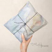 Seashell Beach Sand Pastel Blue Wave Decoupage Tissuepapier