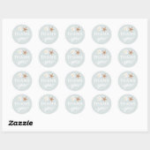 Seashell Beach Starfish Gift Bedankt Favor Ronde Sticker (Vel)