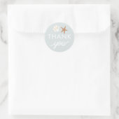 Seashell Beach Starfish Gift Bedankt Favor Ronde Sticker (Tas)