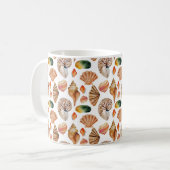 Seashell Beach Theme Coffee Mok Tropical Florida (Voorkant links)