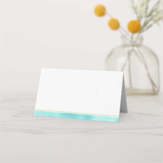 Seashell Beach Thleding Wedding Folded Place Card Plaatskaartje (Achterkant)