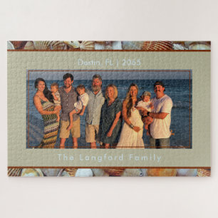 Seashell Beach Vakantie Familie Foto Legpuzzel