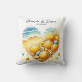 Seashell Beach Valentine Anniversary Names Kussen (Voorkant)
