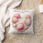 Seashell Beach Valentine Anniversary Names Kussen (Deken)