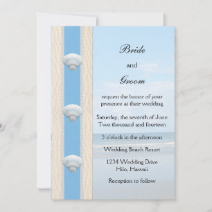 Seashell Beach Wedding Kaart