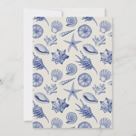 Seashell Beach Wedding Save The Date (Achterkant)