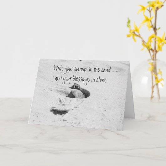 Seashell Beach Wenskaarten Kaart (Gele Bloem)