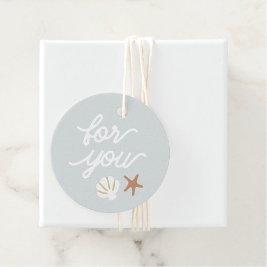 Seashell Beach zeesterren voor jou plezier Bedankjes Labels (In situ)