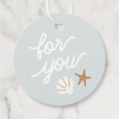 Seashell Beach zeesterren voor jou plezier Bedankjes Labels (Voorkant)