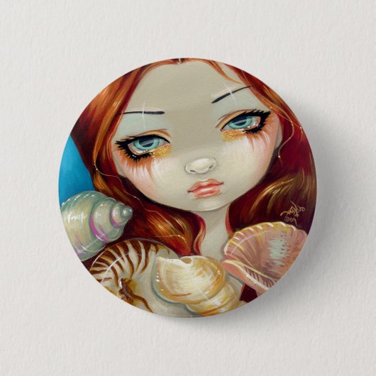 "Seashell Beauty"-Button Ronde Button 5,7 Cm (Voorkant)