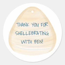 Seashell Bedankt Beach Theme Party Stickers