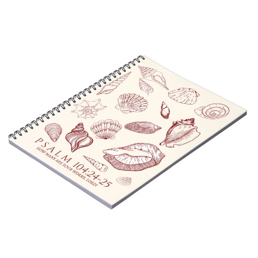Seashell Bible Verse Notitieboek (Linkerzijde)