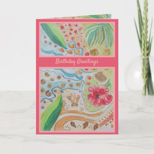 Seashell Birthday Greetings Special Friend Kaart (Voorkant)