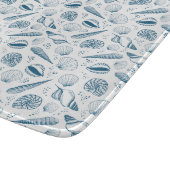 Seashell Blauw Wit strand Snijplank (Hoek)
