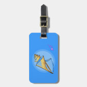 Seashell Blue Bagagelabel (Voorkant verticaal)