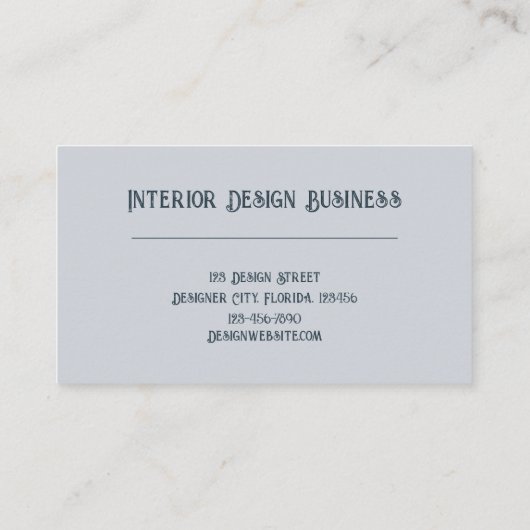 Seashell Blue Beach Theme Visitekaartje (Achterkant)