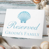 Seashell Blue Nautical Beach bruiloft voorbehouden
