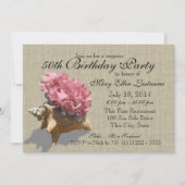 Seashell Boeket 50ste Verjaardagsfeest Kaart (Voorkant)