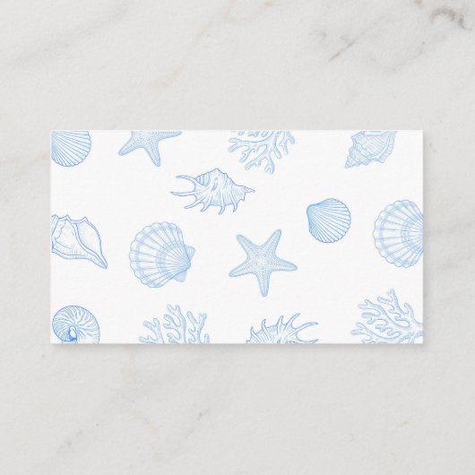 Seashell Bridal Registry QR code Informatiekaartje (Achterkant)