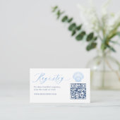 Seashell Bridal Registry QR code Informatiekaartje (Staand voorkant)