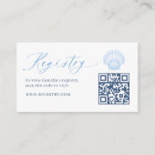 Seashell Bridal Registry QR code Informatiekaartje (Voorkant)